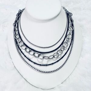 Elegant Brighton “Pebble Cascade” Layering Necklace